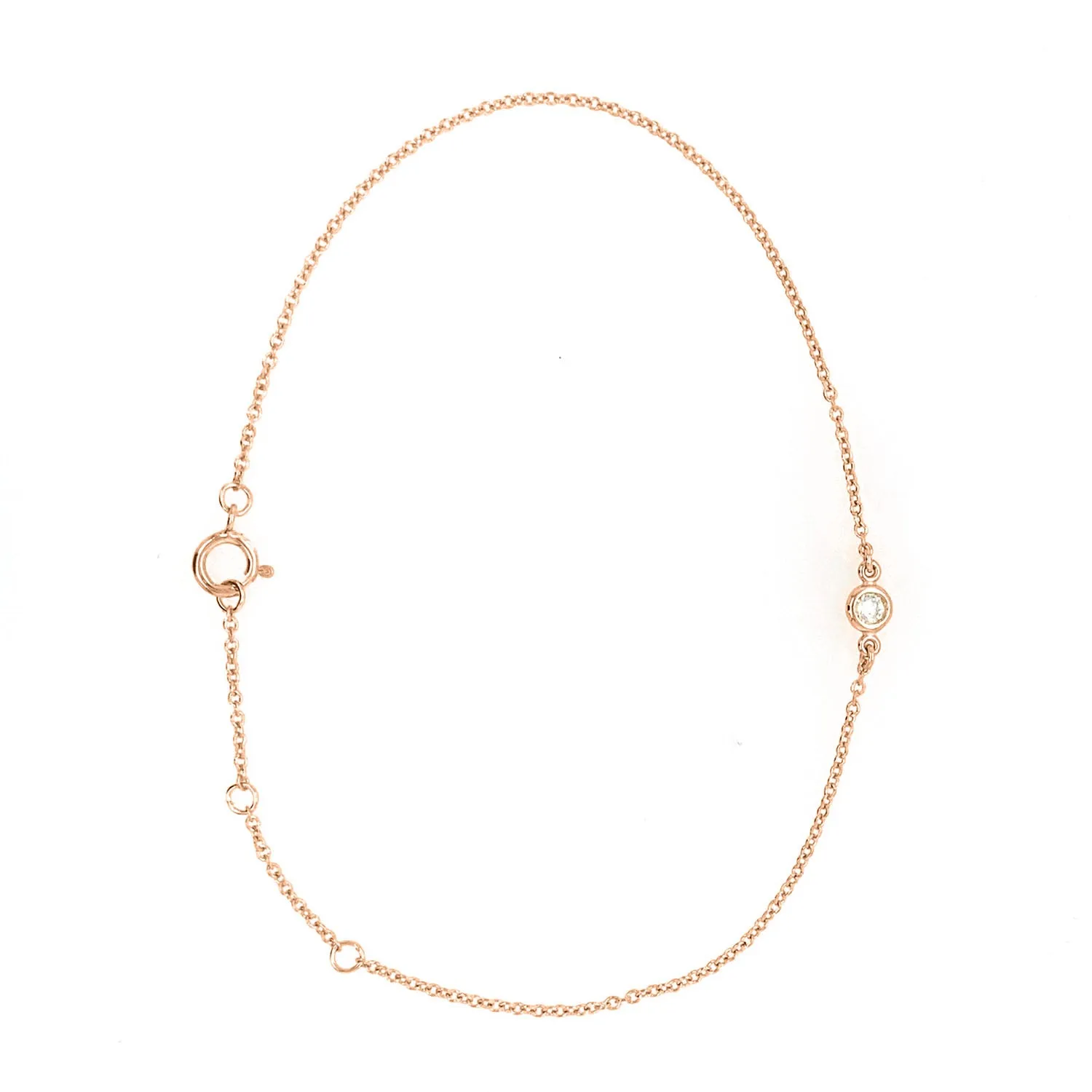 14K Diamond Bezel Bracelet