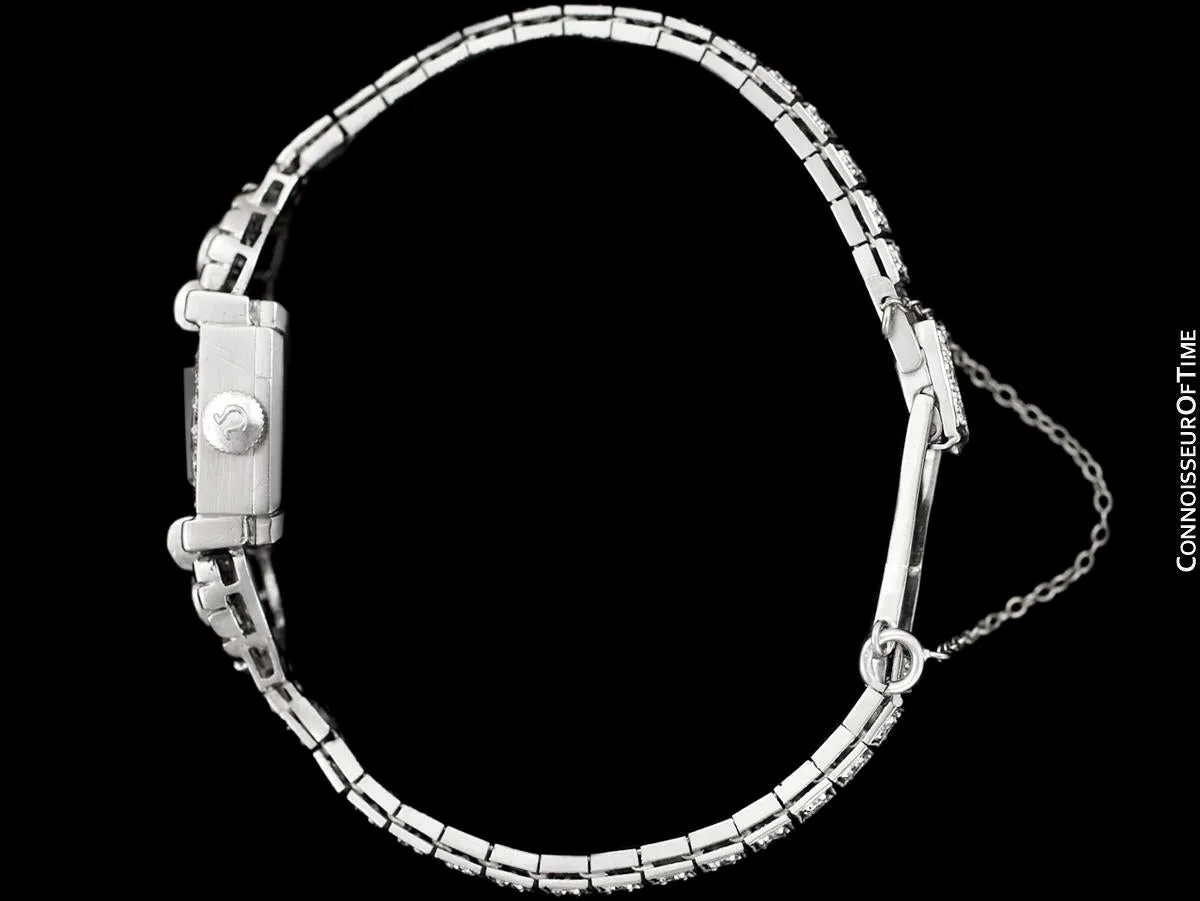 1950's Vintage Ladies Watch with Omega Movement - Platinum over 3.5 Carats of Diamonds