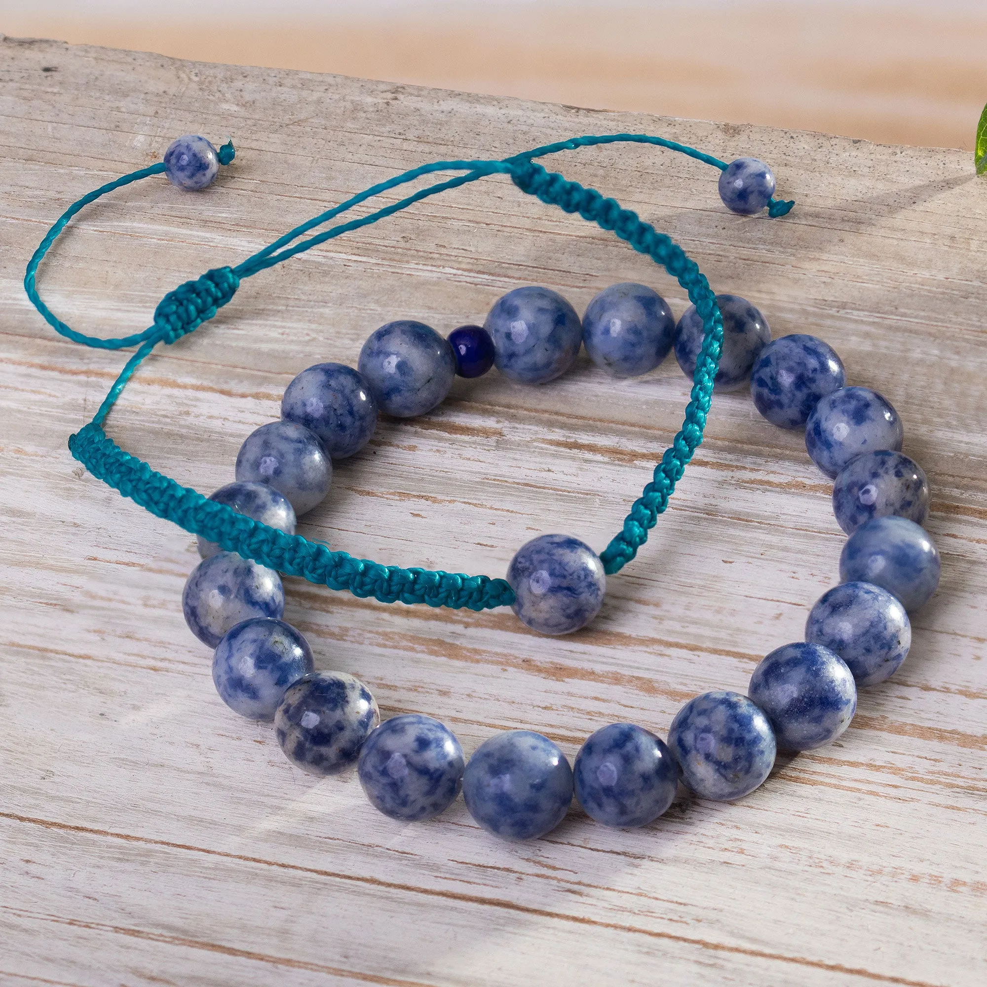 Artisan Crafted Sodalite Bracelets (Pair) - Clarity in Blue | NOVICA