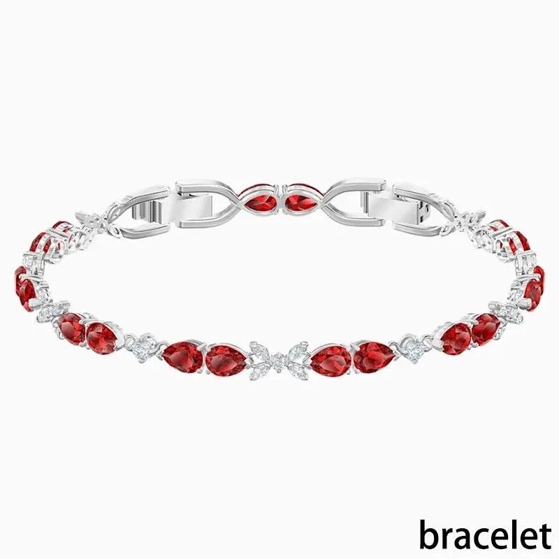 Austrian Crystal Twist Ring Necklace Bracelet and Earrings