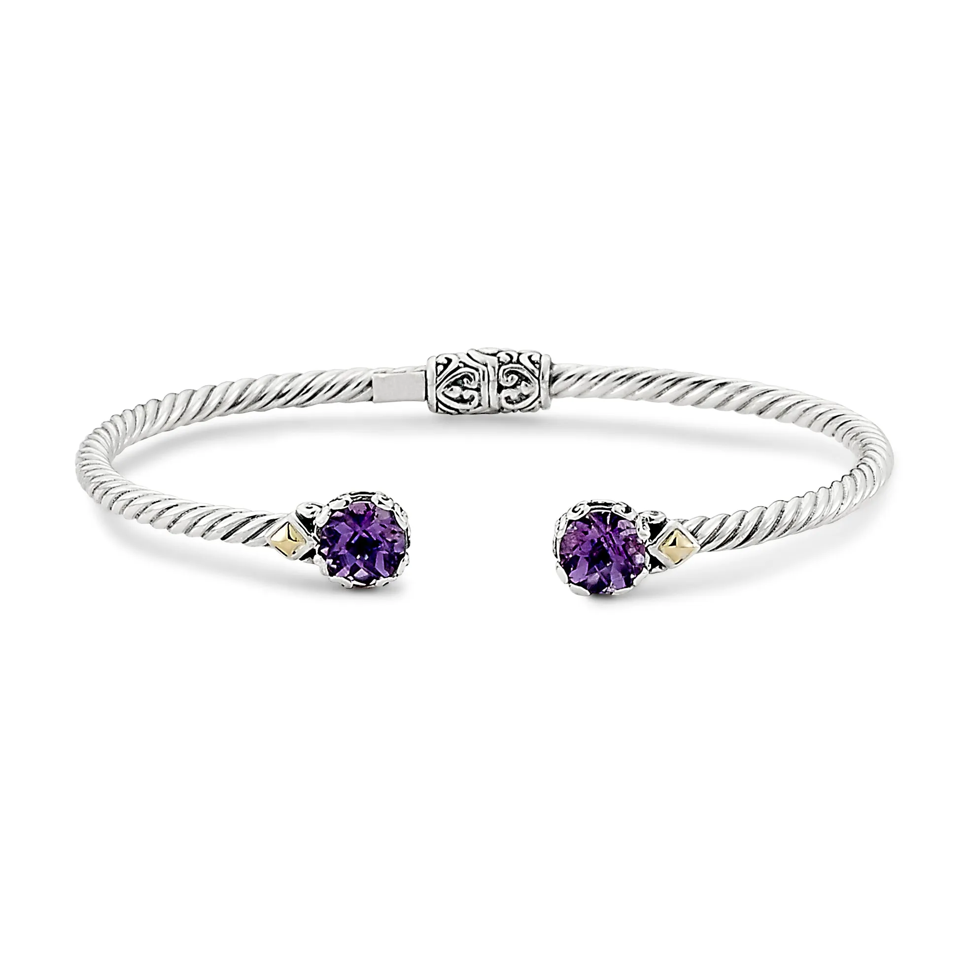 Bali Bangle Bracelet Amethyst
