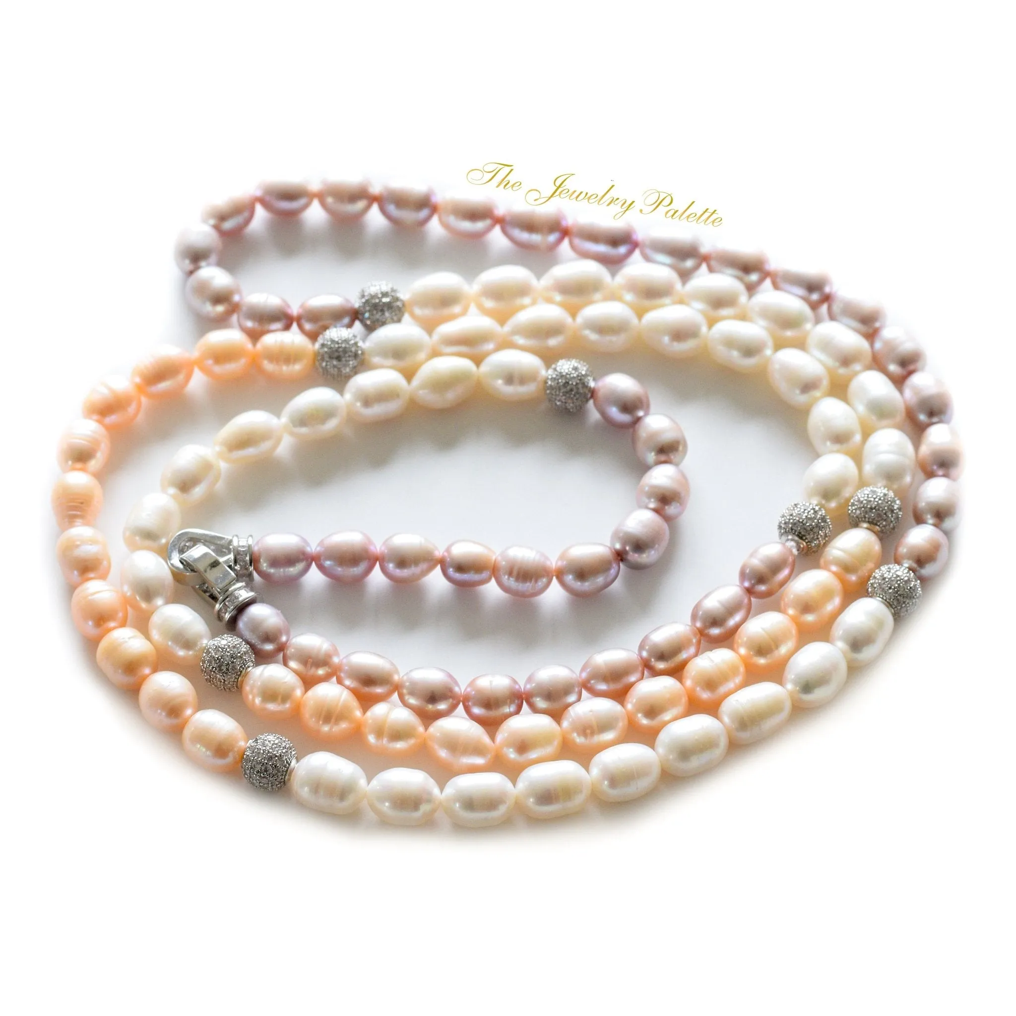 Belle multicolor freshwater pearl single tier long necklace