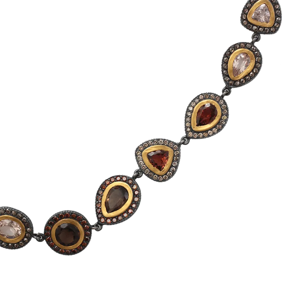Carmen Ella Citrine And Sapphire Necklace