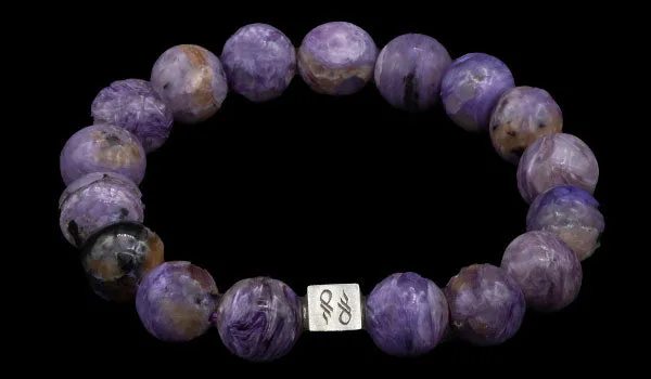 Charoite Natural Gemstone Centerpiece Bracelet