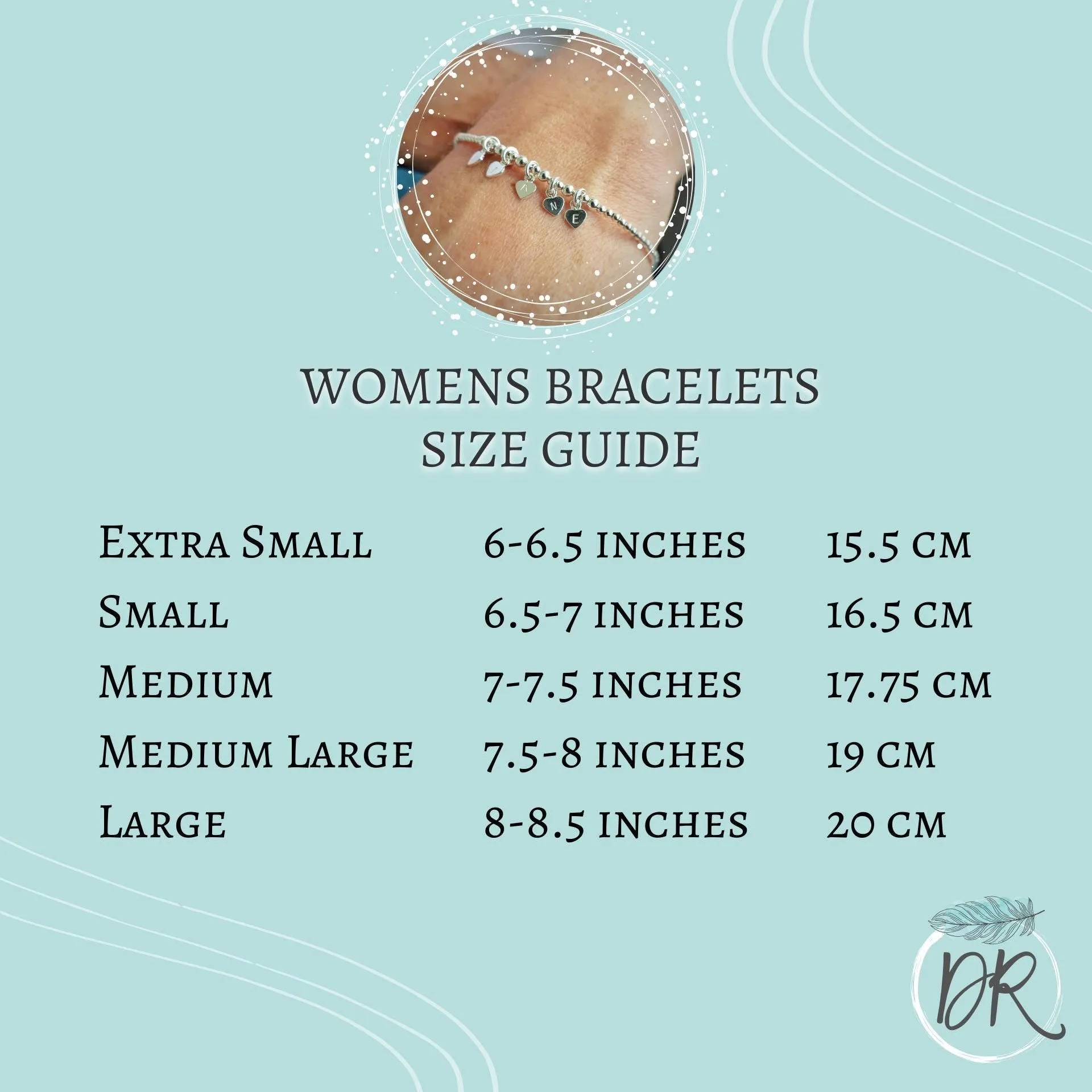 Dainty January Birthstone CZ Initial Bracelet, Personalised Jewellery