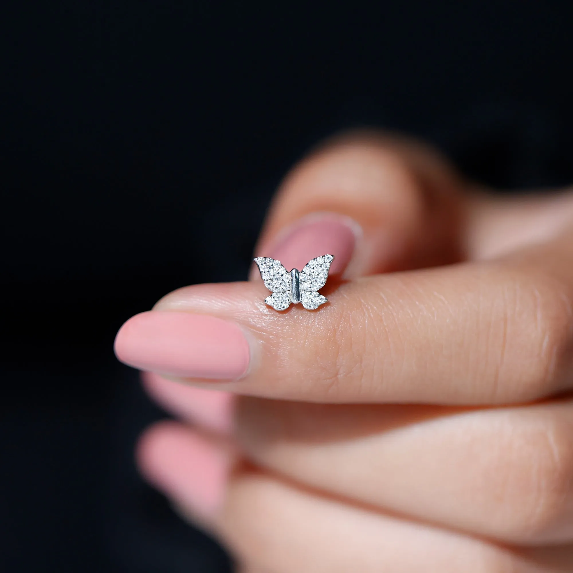 Exquisite Moissanite Butterfly Cartilage Earring