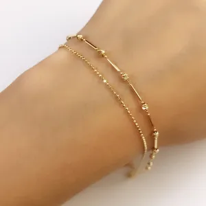 Felicity Double Strand Bracelet 18K Gold