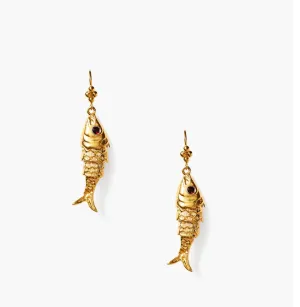 Koi Earrings - Garnet