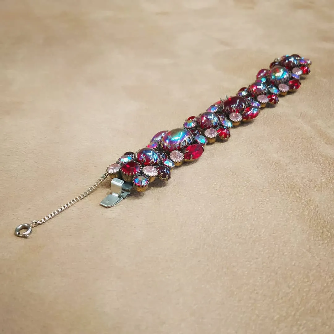 Kramer Red Pink Vintage Bracelet