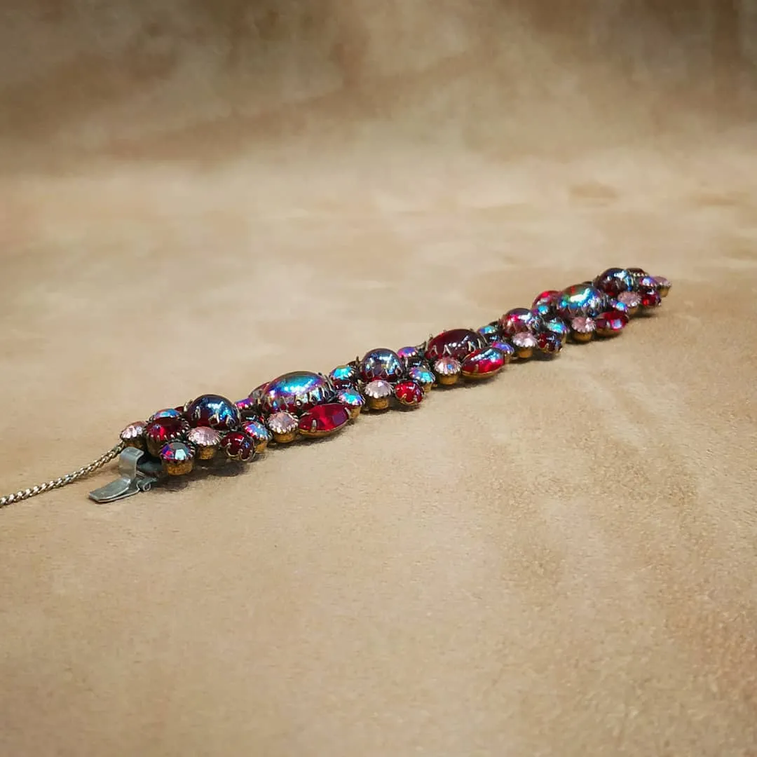 Kramer Red Pink Vintage Bracelet