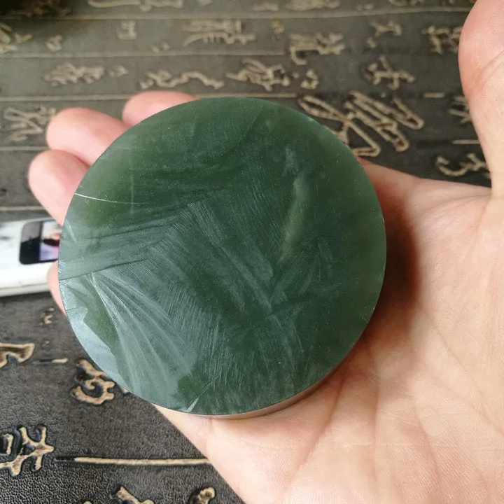Natural Kunlun Jade Rough Nephrite Raw (168g, 5.9X5.9X2.1cm)