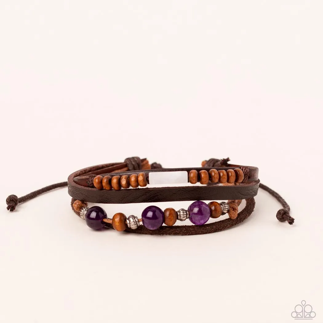 PAPARAZZI Public In-QUARRY - Purple BRACELET