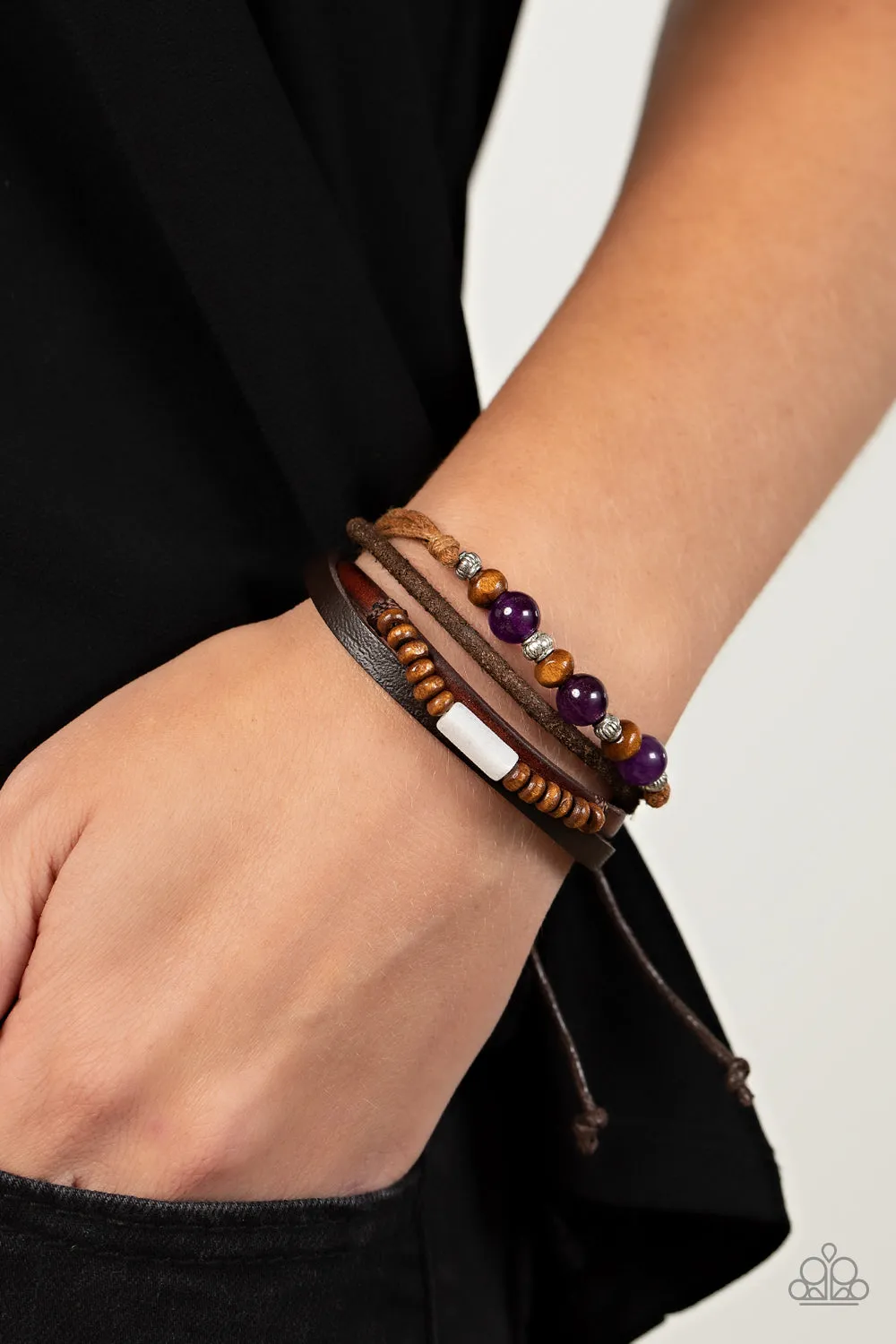 PAPARAZZI Public In-QUARRY - Purple BRACELET