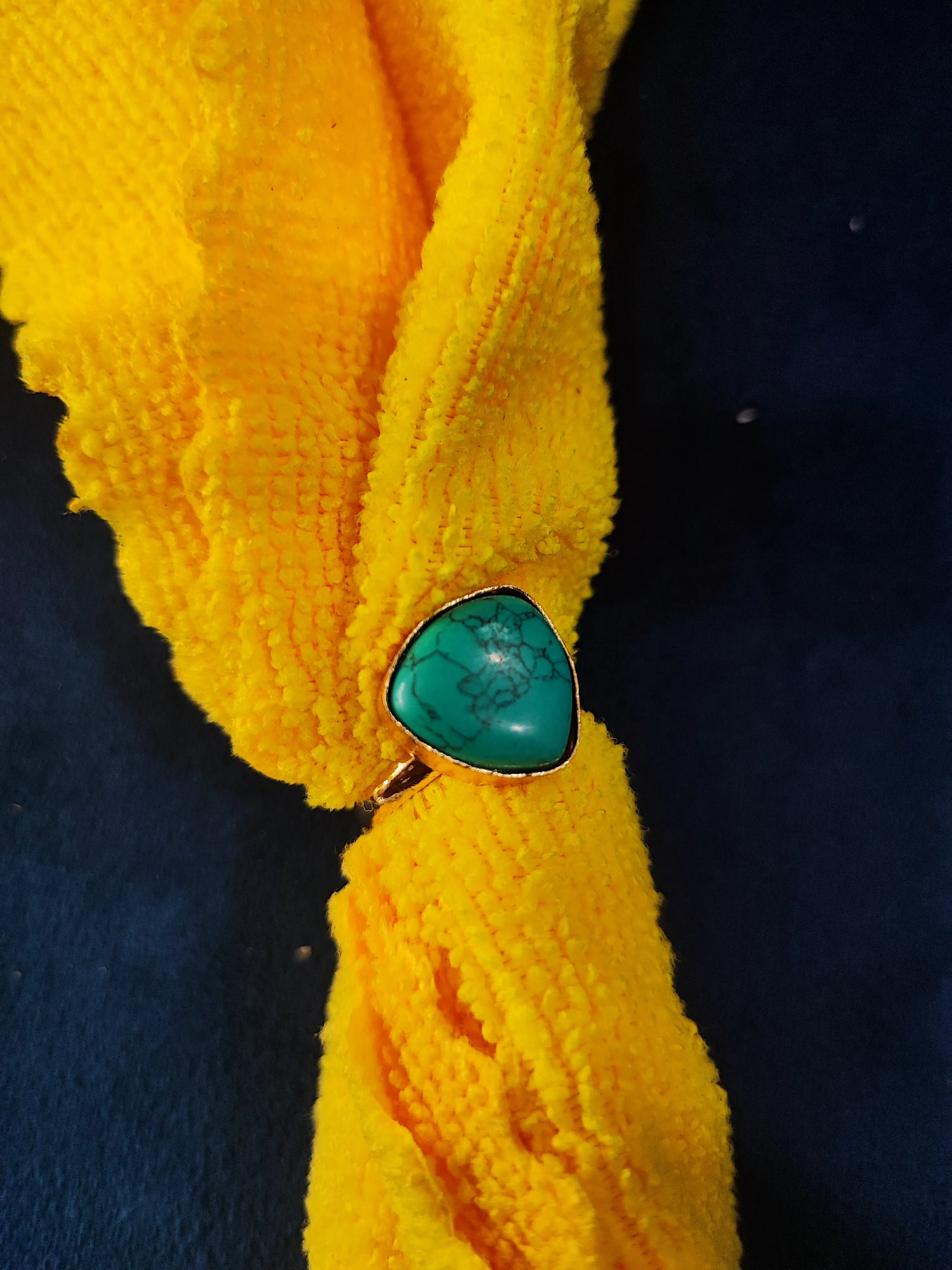 Pearlfect Semi-Precious Triangle Rings
