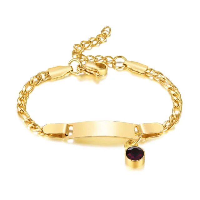 Personalized Birthstone Baby Bracelet