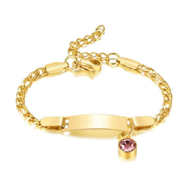 Personalized Birthstone Baby Bracelet