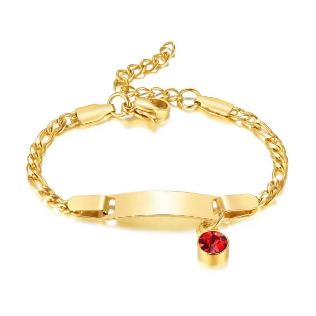 Personalized Birthstone Baby Bracelet