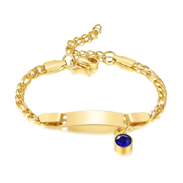 Personalized Birthstone Baby Bracelet