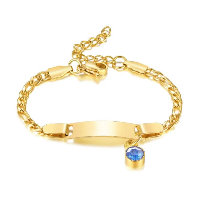 Personalized Birthstone Baby Bracelet