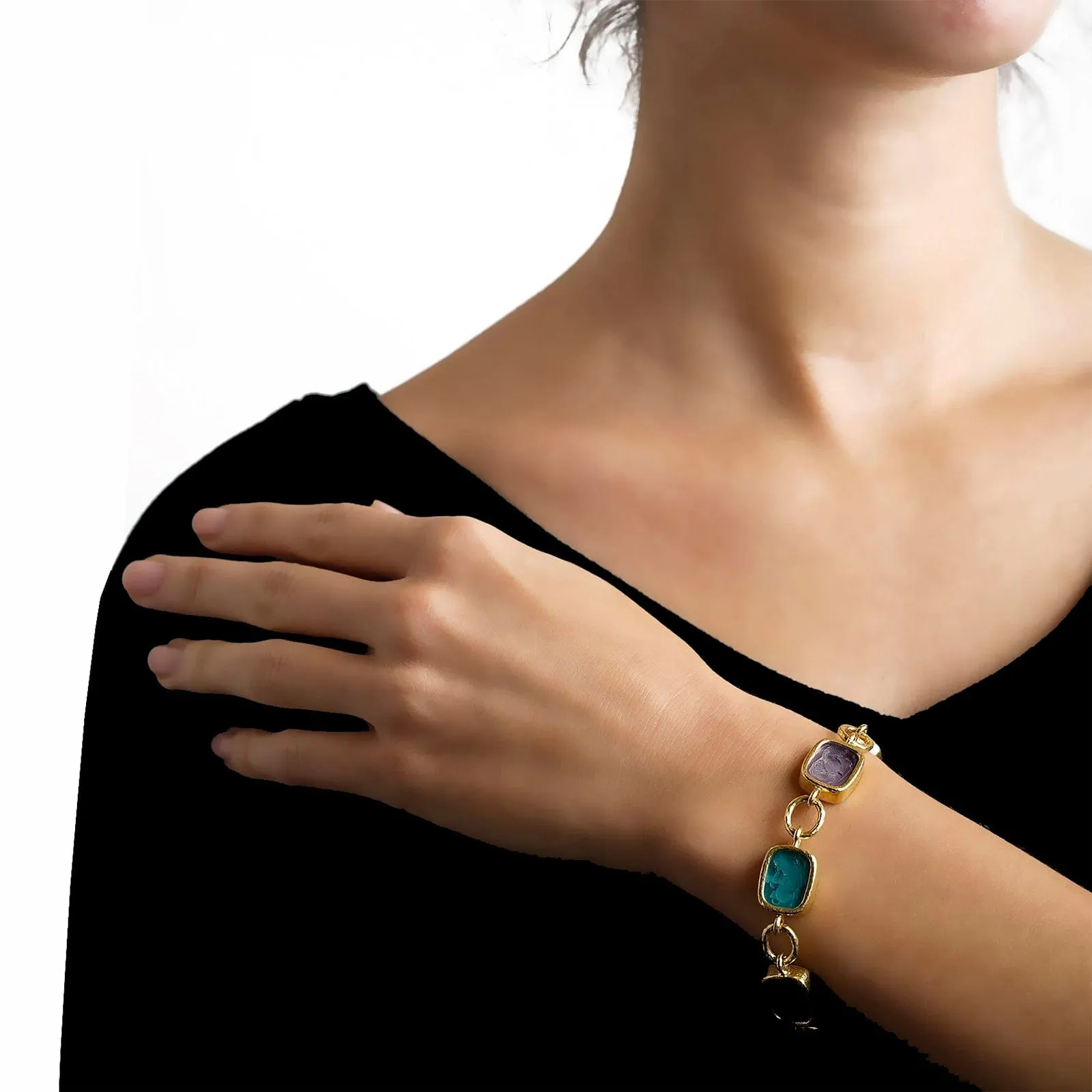 Pink 'Antique Animals' Bracelet