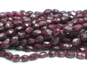 Red Ruby Bead Faceted Ruby Beads Faceted Oval Ruby