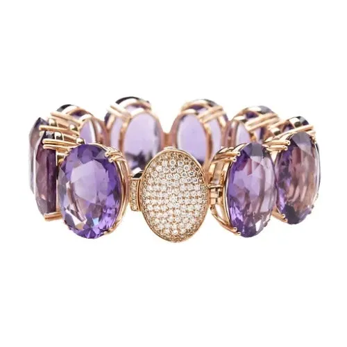 The Oval Cut Amethyst Bracelet