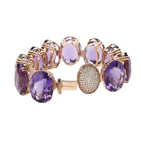The Oval Cut Amethyst Bracelet