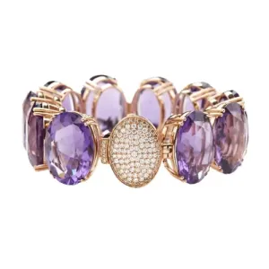The Oval Cut Amethyst Bracelet