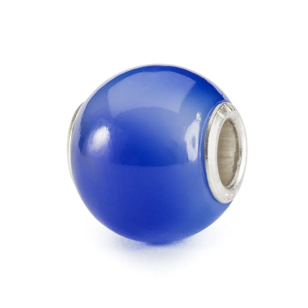 Trollbeads Round Blue Agate Bead