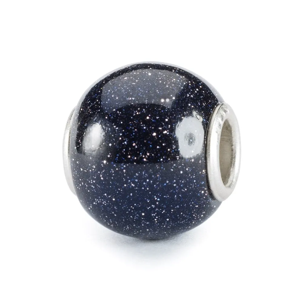 Trollbeads Round Blue Goldstone Bead