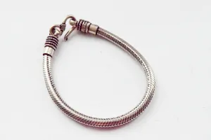 Vintage Silver Indian Snake Chain Bracelet