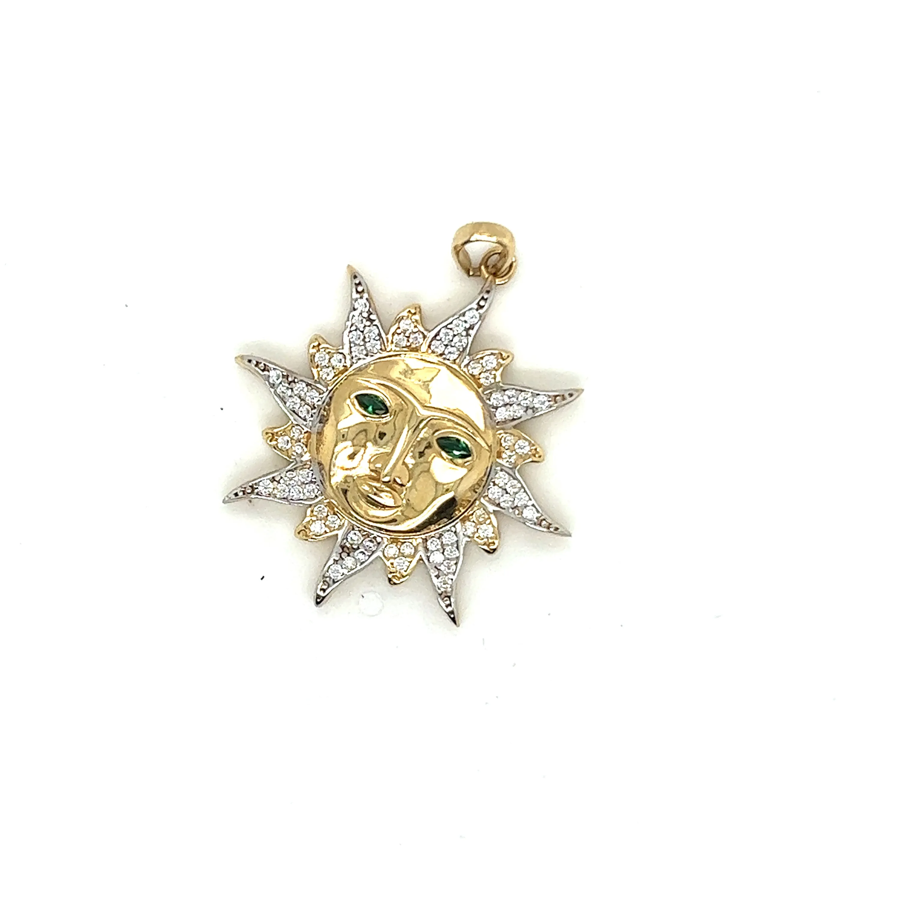 Yellow Gold Natural Diamond Face Of The Pendant