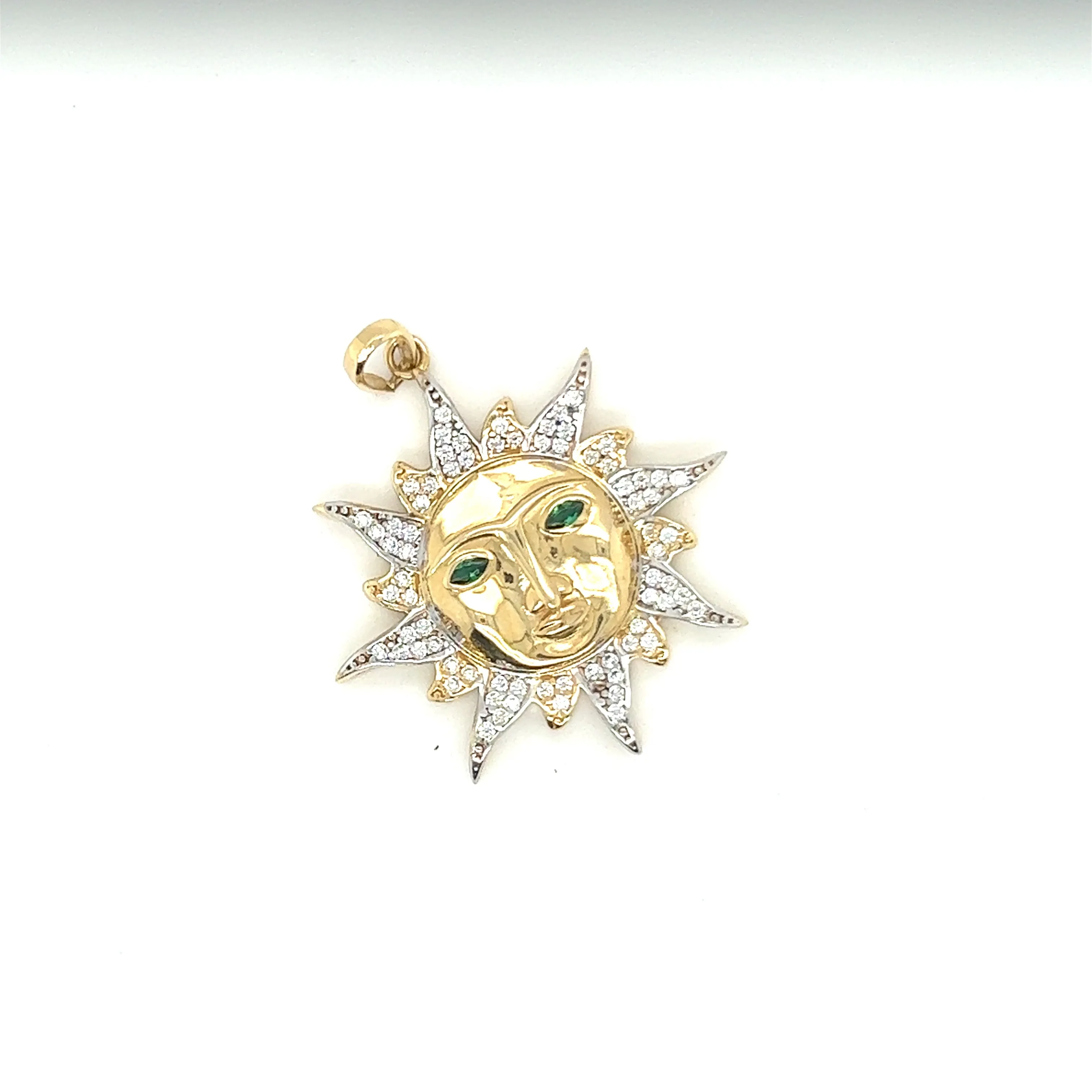 Yellow Gold Natural Diamond Face Of The Pendant