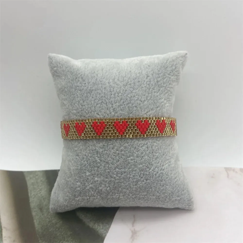 ZHONGVI Miyuki Bracelet Adjustable Heart Boho Jewelry Gift